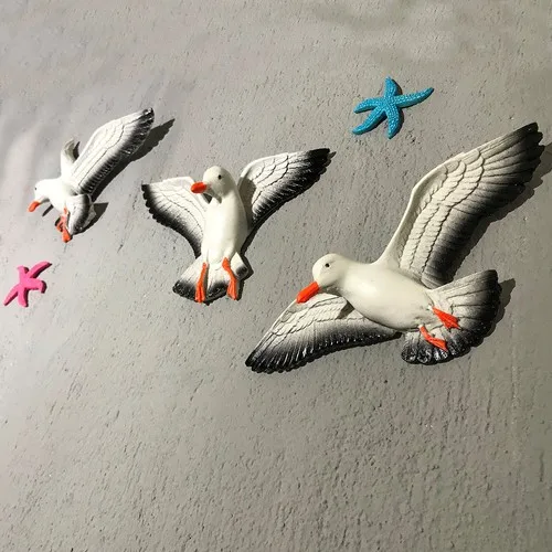 Bimbambom Black Winged Seagull Wall Decoration 5 Piece Set