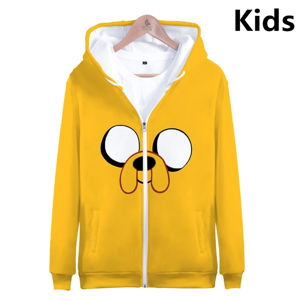 

3 to 14 years kids hoodies Anime Finn And Jake The Dog Face sweatshirt fashion cosplay cartoon jackets coat children clothes