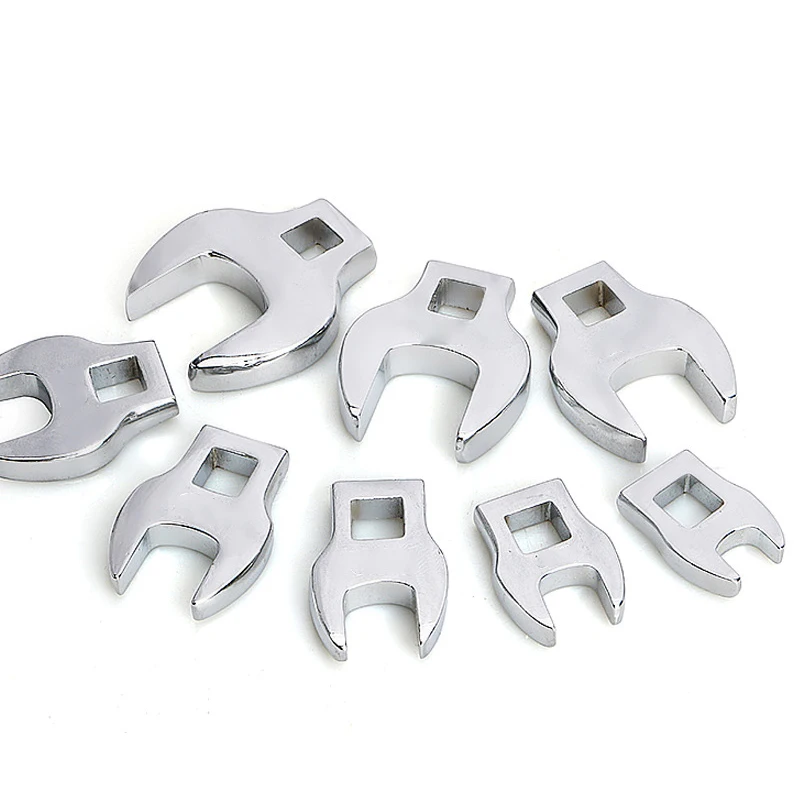 8Pcs 3/8 Inch Drive Crowfoot Wrench  Set 10-22mm Metric Chrome Plated Crow Foot Metric Or Imperial Keys Set Multitool Hand Tools