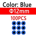 100 piezas de 12 mm azul