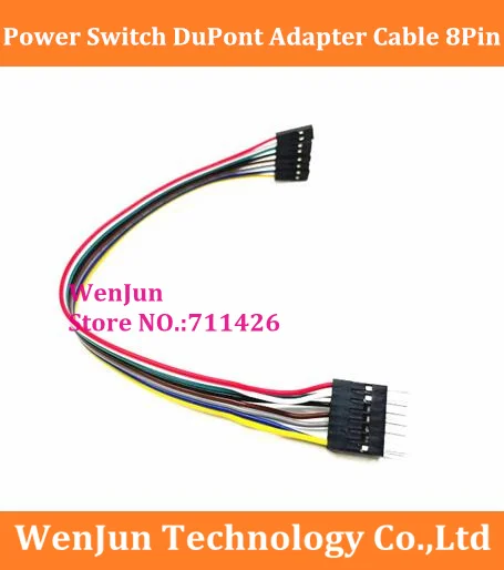 

Colorful 24awg wire 8Pin Power Switch DuPont Adapter Cable for ATX Motherboard to for Lenovo PC Host Case Front Panel 20cm