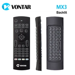 VONTAR MX3 Pro Backlight 2.4G Wireless Keyboard Remote Control IR Learning Fly Air Mouse For X92 X96 Android TV Box