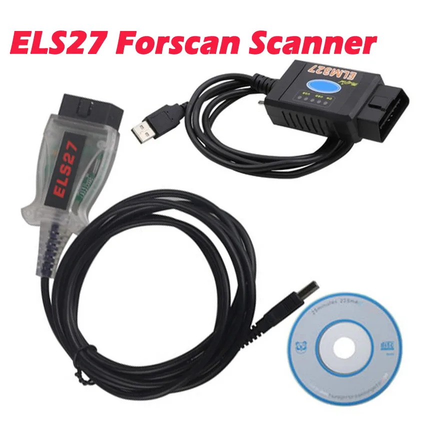 V2.3.8 ELS27 Forscan Scanner PIC18F25K80 chip for Ford Cars ELM327 USB Brush Function for mazda Diagnostic Cable ELS 27 V3 ELS27