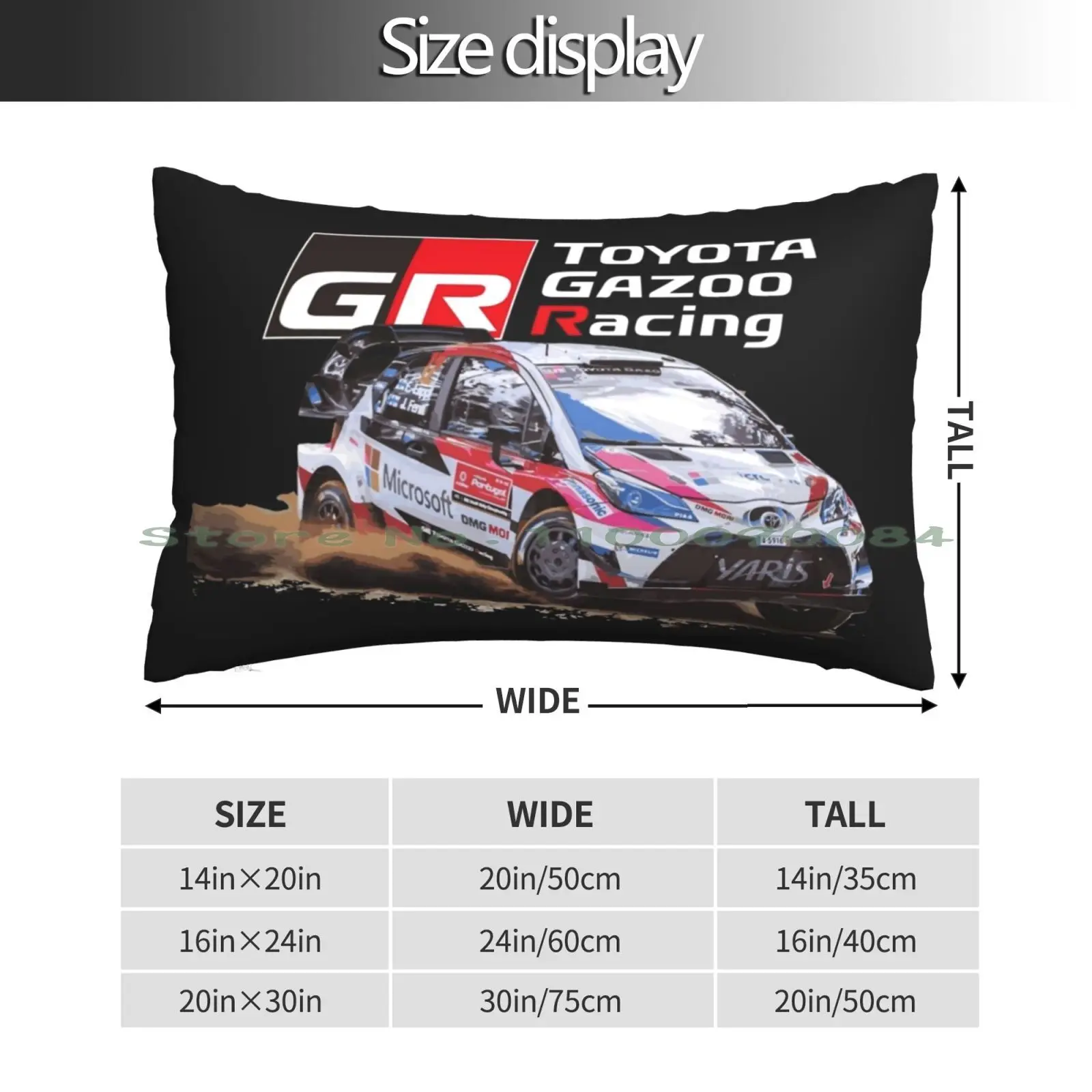 Wrc Gr Yaris-Gazoo Racing Sebastien Ogier Safari Wrt Pillow Case 20x30 50*75 Sofa Bedroom Geometric Pink Cotton Candy Valentine