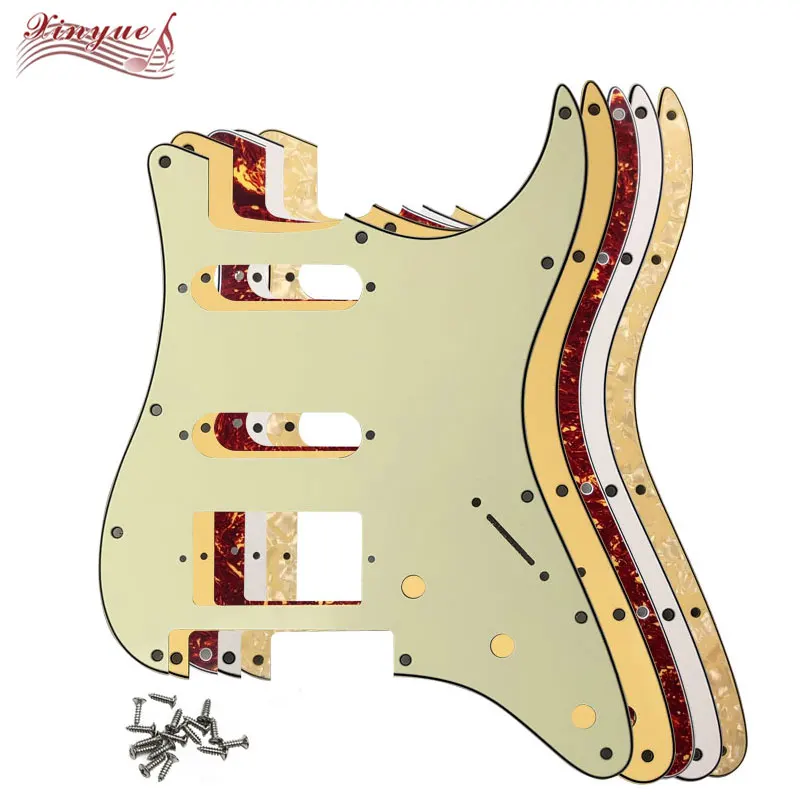 Xinyue-piezas de guitarra para EE. UU., 11 agujeros de tornillo con Floyd Rose Tremolo Brige St SSH PAF Strat, golpeador de guitarra de varios