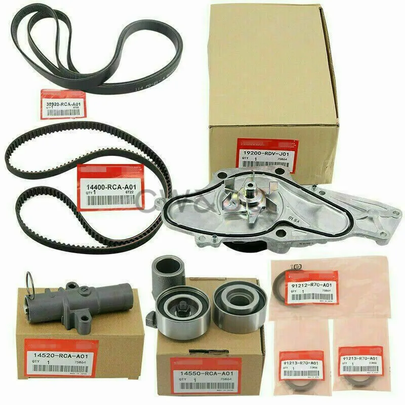 Timing Belt & Water Pump ServiceKit 14400-RCA-A01 14510-RCA-A01 14550-RCA-A01 91212-R70-A01 14520-RCA-A01 19200-RDV-J01