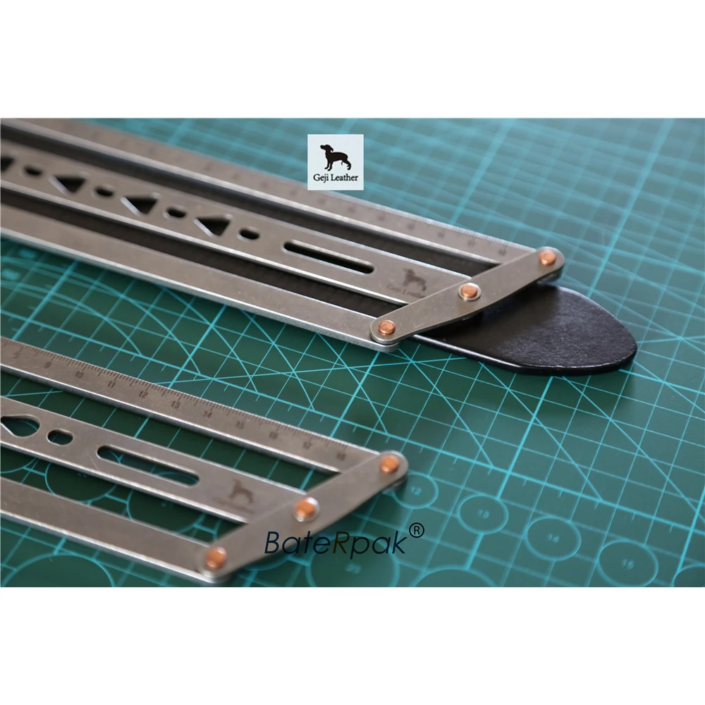 Geji Manual leather auxiliary ruler,belt positioning auxiliary ruler,  15/18mm version for choose