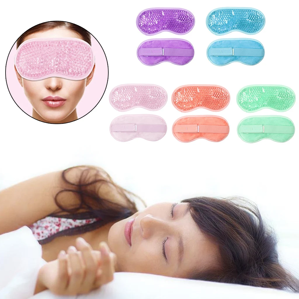 Reusable PVC Gel Beads Eye Mask Flexible Soothing Relaxing Sleeping Mask Ice Goggles for Hot Cold Therapy