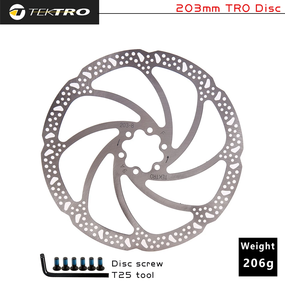 TEKTRO Bicycle Rotor 160/180 / 203mm Mountain Bicycle Hydraulic Disc Brake Discs For MTB Road Foldable Cycling brake pads