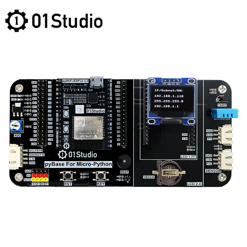 01Studio Pywifi-ESP32-C3 Ontwikkeling Demo Ingebed Boord Micropython Iot Wifi Programming Ontwikkelen Draadloze 01Studio Pywifi-Es