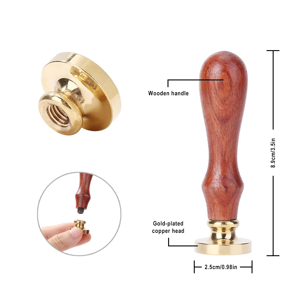 Pieczęć woskowa Vintage okrągłe antyczne pieczęć wosk zaproszenia DIY koperta narzędzia do uprawiania Hobby dedykowane pieczęć pieczęć wymienić