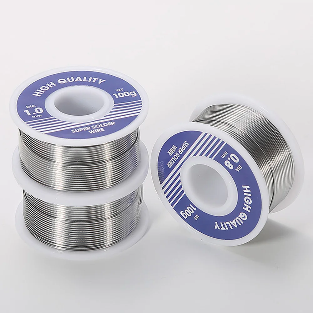 20g/30g/50g/100g Welding Solder Wire High Purity Low Fusion Spot 0.8mm 1.0mm 2%  Rosin Soldering Wire Roll No-clean Tin