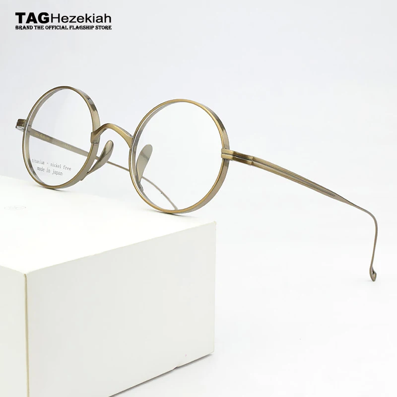 

2024 Brand Round Titanium Glasses Frame Men Prescription Eyeglasses Vintage Myopia Optical Spectacles retro Eye Glasses women