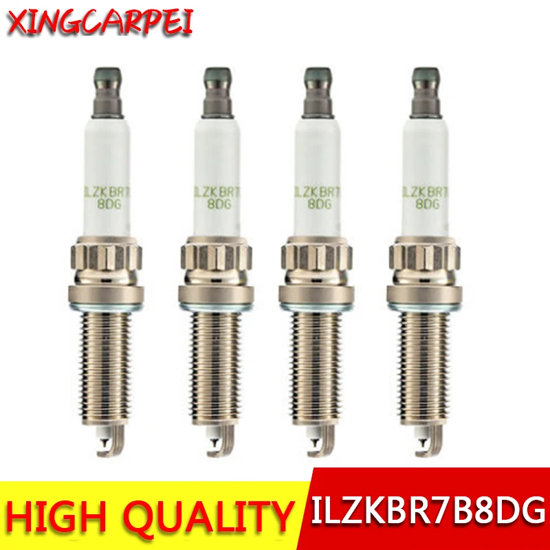 4pcs Iridium Spark Plug ILZKBR7B8DG 95770 Fit For BMW CLS63 AMG For Peugeot RCZ C3-XR C4 C5 Cooper Paceman ILZKBR7B8DG-95770