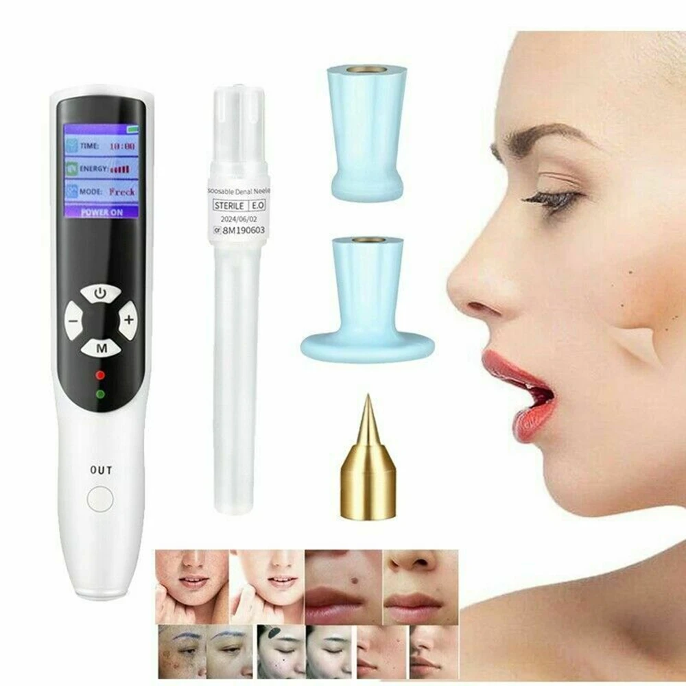 Ozônio Plasma Pen Wart Freckle Remoção Máquina, levantamento da pálpebra, Pele Mole mancha escura removedor, Acne Tratamento, 2in 1