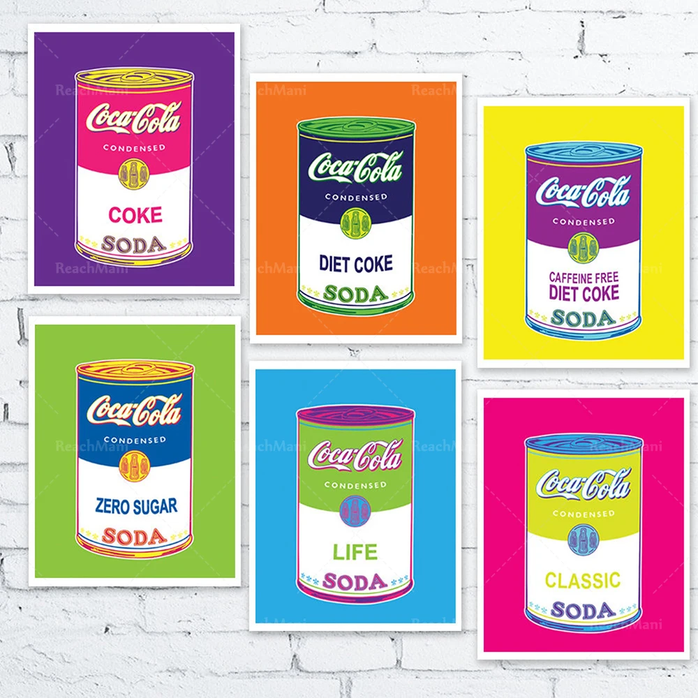 Season 6: Fine Art Prints of Concentrated Soda Cans-Multiple Colors-Andy Warhol Campbell Soup