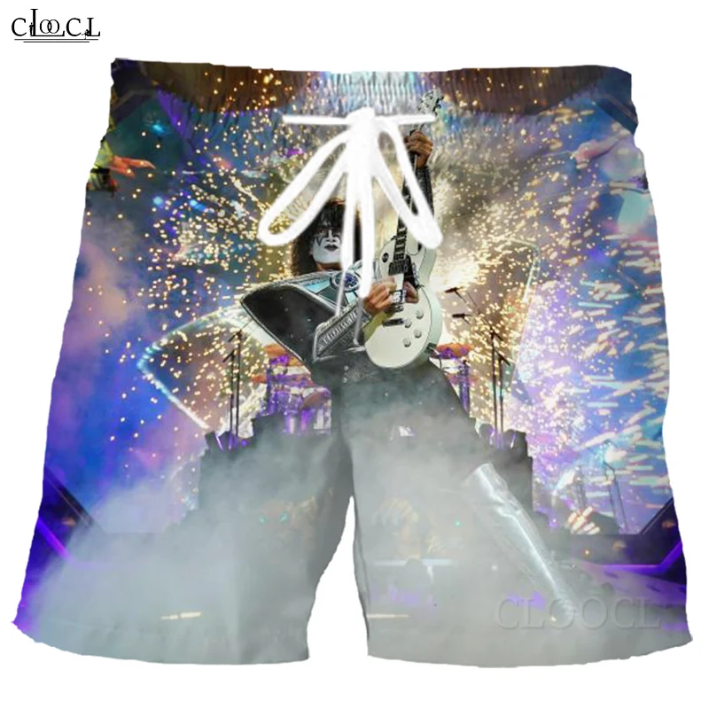 Newest Metal Rock KISS Band 3D Print Men Summer Fashion Shorts Hip Hop Harajuku Beach All-match Sweatpants Drop Shipping