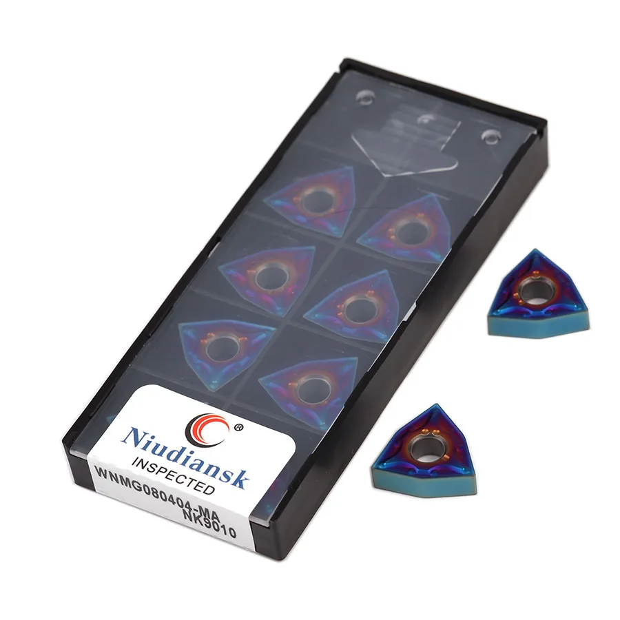 WNMG080404 مللي أمبير WNMG080408-MA NK9010 عالية الجودة القاطع نانو الأزرق كربيد إدراج آلة خرط تعمل بالتحكم الرقمي بواسطة الحاسوب شفرات قاطعة الخارجية تحول أدوات