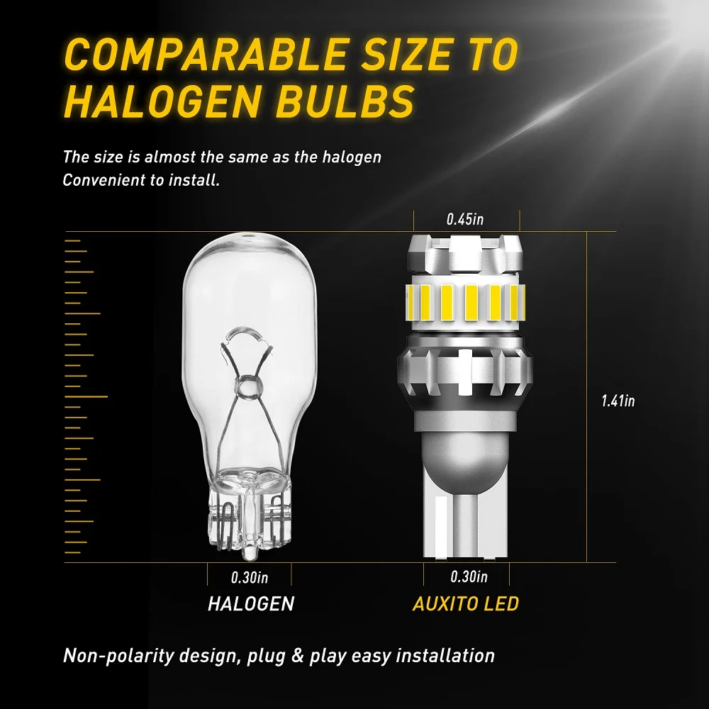2 sztuk Canbus W16W LED T15 dodatkowe światła cofania wolne od błędów W16W LED żarówka nie OBC błąd żarówka LED do samochodu 6500K białe światła samochodowe 12v — zdjęcie 3