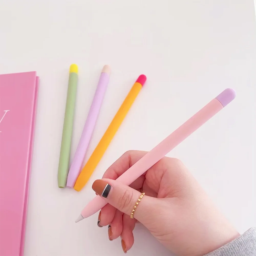 Rất Nhiều Bộ 6 Bút Stylus Nắp Bảo Vệ Phụ Kiện Silicone Mềm Chống Mất Ốp Lưng Đầu Ốp Lưng Ngòi Bảo Vệ Cho Apple bút Chì 1/2