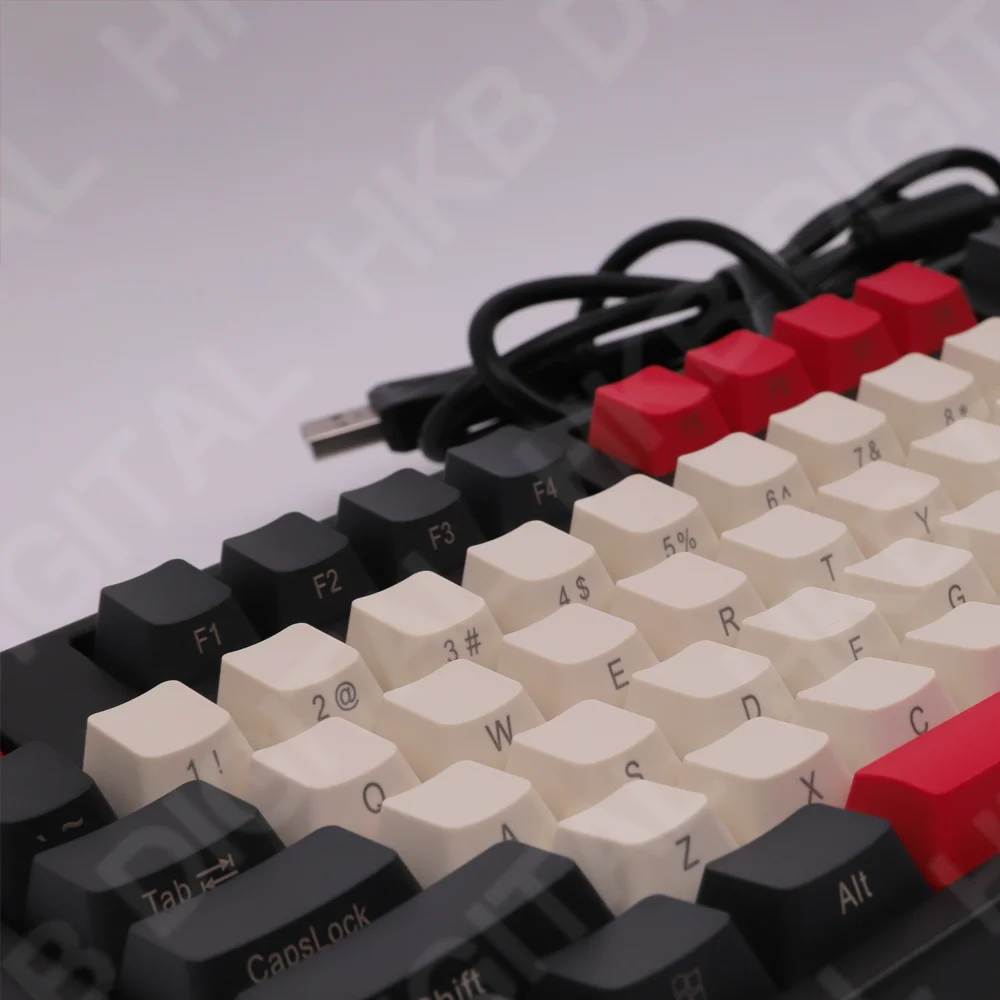 Keycaps per tastiera meccanica colore rosso nero PBT profilo OEM altezza 104 tasti per 60% 80% GK61 SK61 Anne Pro 2