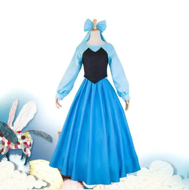 Elegant die kleine Meerjungfrau Cosplay Ariel Kostüm Erwachsene blau Prinzessin Kleid für Frauen Halloween Party sexy Phantasie Tanz Performan