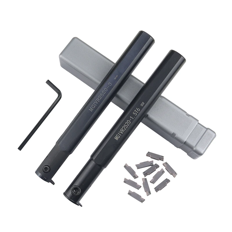Imagem -06 - Grooving Tool Holder Mgmn Carbide Insert Mgivr Straight Shank Ferramenta de Torno Interno Lathe Bar 1pc Mgivr25201.5 2.5