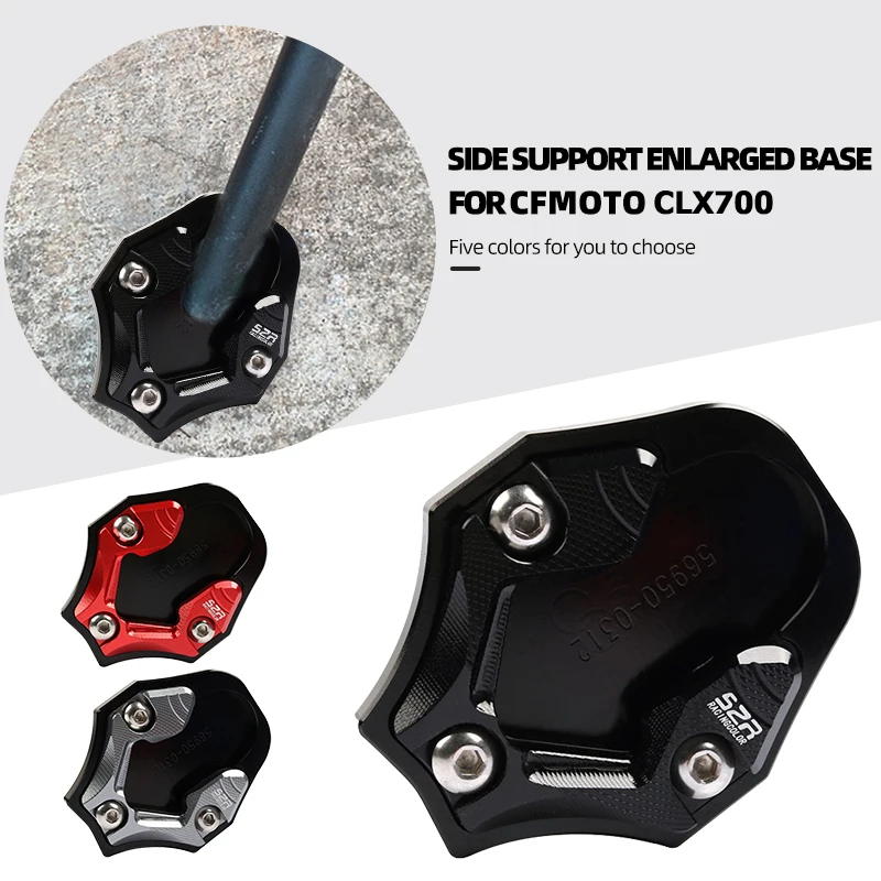 

Motorcycle Kickstand Foot Side Stand Extension Enlarge Pad Support Plate For CFMOTO CLX 700 CLX700 700CLX 700CL-X Accessories