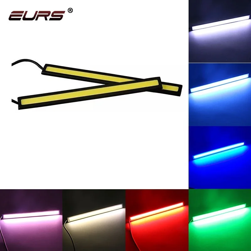 1PCS 17CM LED COB Bulb DRL Car Styling Strip Waterproof COB LED Working Light Driving Daytime running Light 12V External Lights