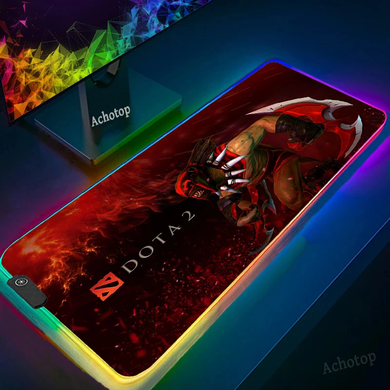 

Mouse Pads 900x400 Dota2 Fashion Laptop XXL Computer LED Mouse Mat RGB Gaming Mousepad HD Large XL Gamer Desk Keyboard Play Mat