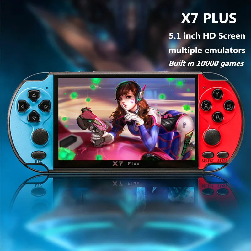 

Colorful X7 Plus Handheld Game player 5.1 inch HD Screen Built-in 10000 Games 8GB Video Game Player For FC/GBA/Arcade Games