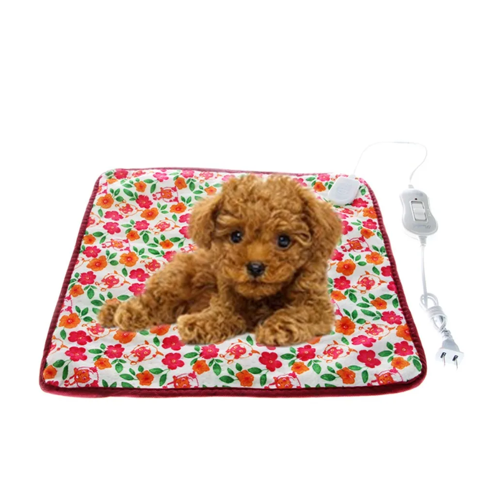 40*40cm 220V CN plug Warm Pet Cat Dog Electric Heated Heating Pad Mat Blanket Bed