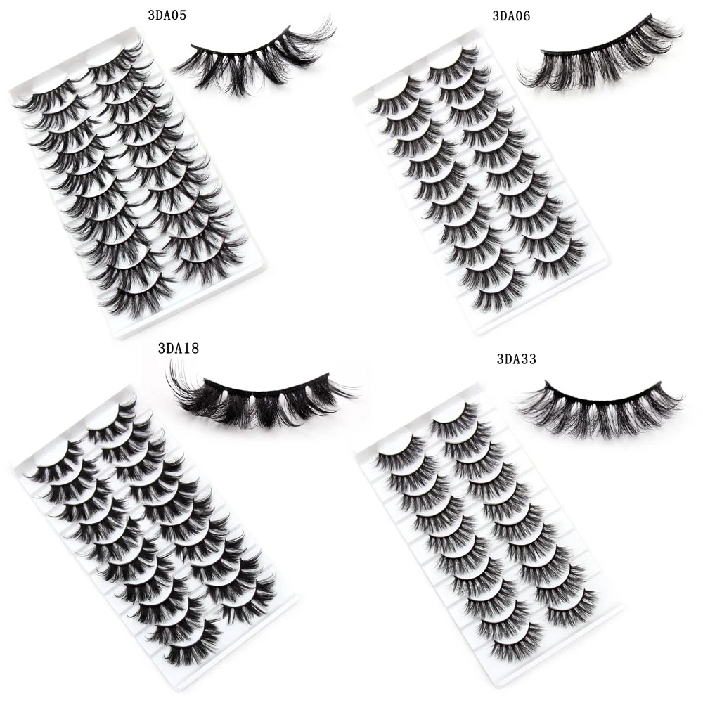 Wimpern 5/10/16 Paar 3D Faux Nerz Wimpern Natürliche Falsche Wimpern Wiederverwendbare Dramatische Volumen Wimpern Make-Up Wimpern Verlängerung – Detail 10