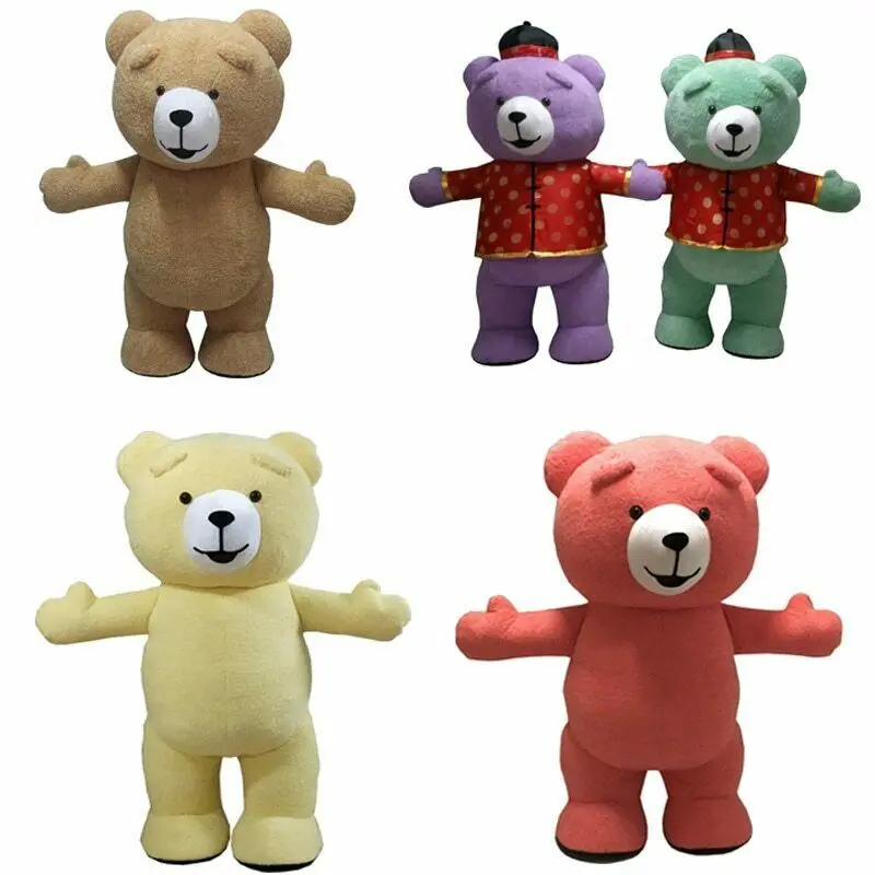 Inflatable Teddy Bear Mascot Costume Suit Cosplay Party Fancy Dress Outfit Adult Factory Wholesale + Free Postage