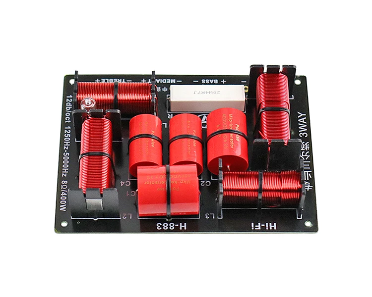 Ghxamp 400w 3-Wege-Crossover-Hifi-Hochtöner Midange Woofer-Lautsprecher-Crossover 1250h 5000Hz mit hohem Schutz 12dB/Oct 1 Stk – Detail 5