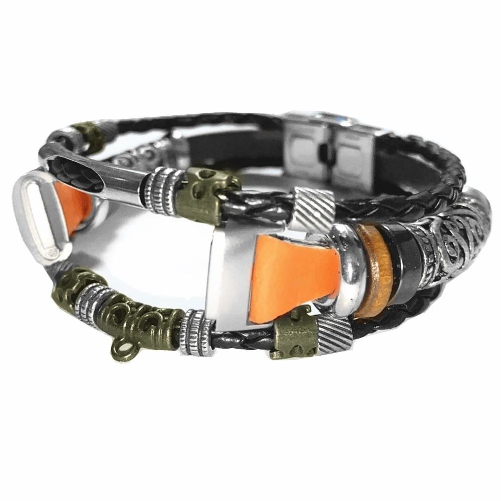 Fitbit Luxe 밴드 메탈 가죽 시계 밴드 스마트 팔찌 액세서리 Fitbit Luxe 교체 용 손목 밴드 DIY 꼰 스트랩