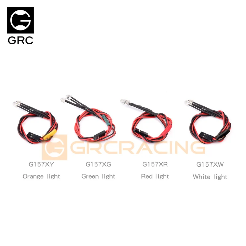 GRC 1Pair 5 Colors 5mm LED Light Hat Lamp 3-7.4V for RC Crawler Traxxas TRX4 Axial SCX10 D90 Tamiya MST RC Car DIY Parts #G157X