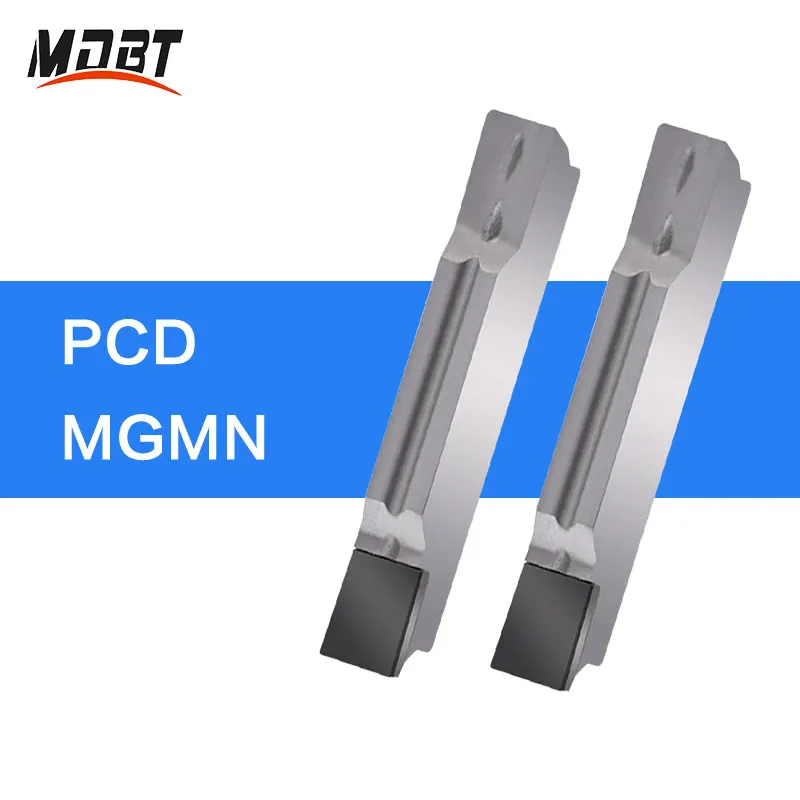 2PCS PCD MGMN150 MGMN200 MGMN250 MGMN300 MGMN400 CBN PCD Inserts Turning Inserts CNC Diamond Lathe Cutter Grooving Blade Tool