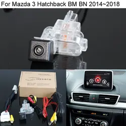 Автомобильная камера заднего вида для Mazda 3 Mazda3 Axela Hatchback BM BN 2014 2015 2016 2017 2018 OEM-экран, совместимый HD резервный реверс