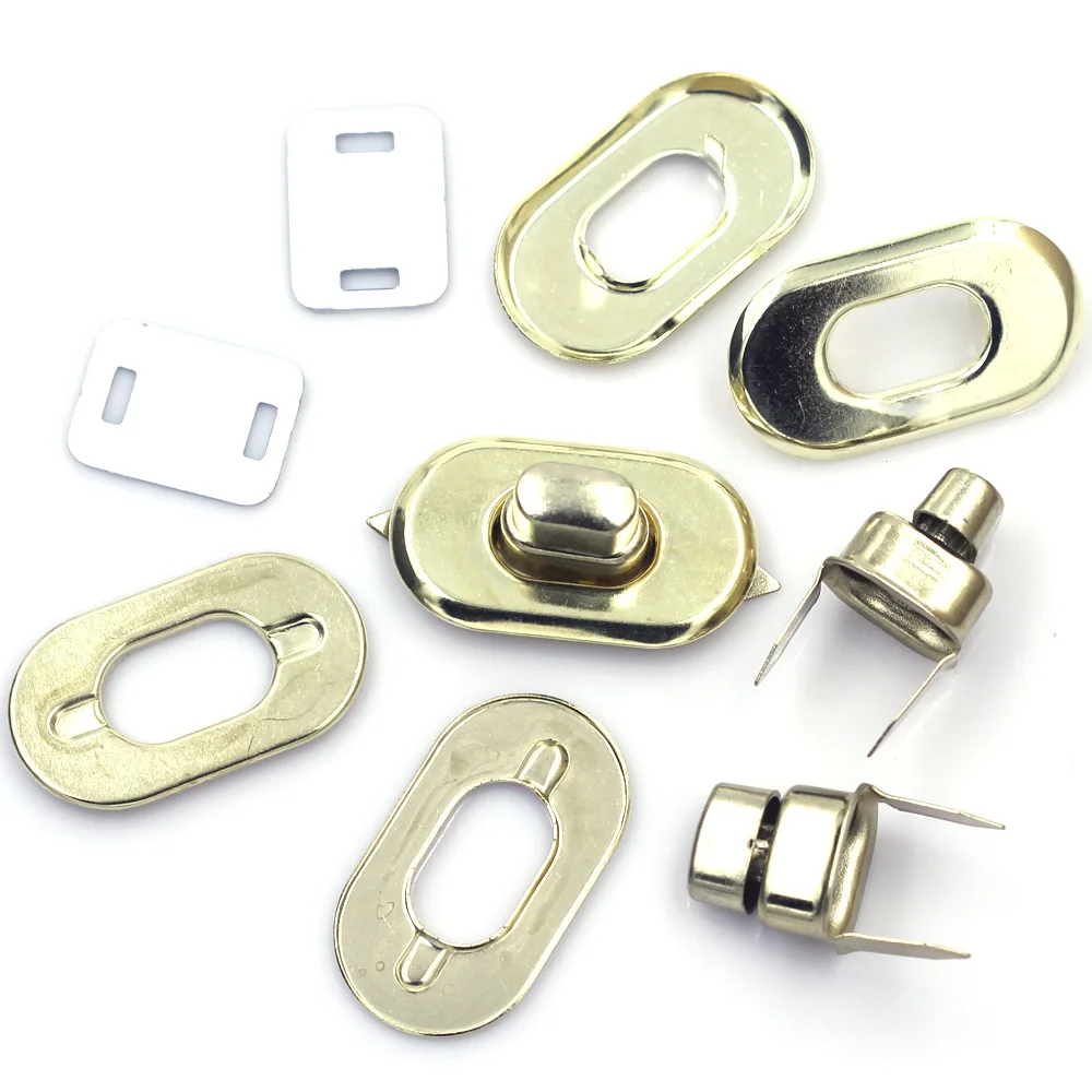 50Sets Turn Lock Twist Locks Clasps Closure Clutch Gold Tone Bag Handbag Purse Buckle DIY Crafts Leather Luggage Hardware