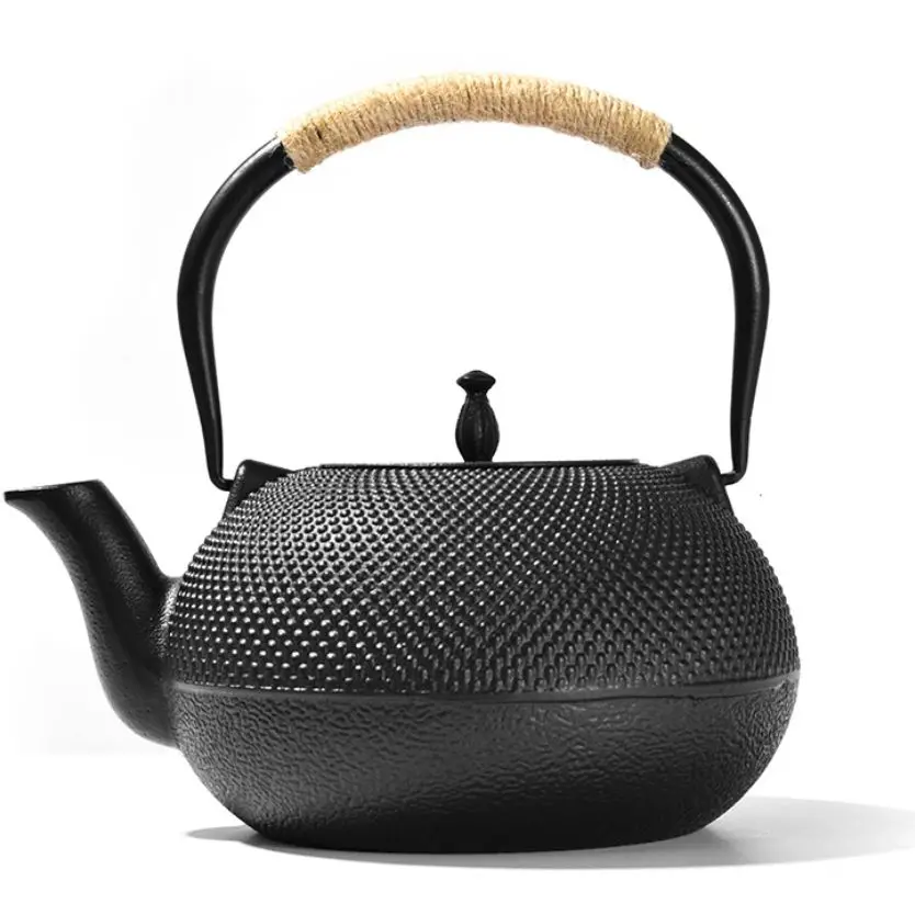 

The Japanese iron pot boil water oxidation iron teapot uncoated iron bottle 1.8L particles iron pot