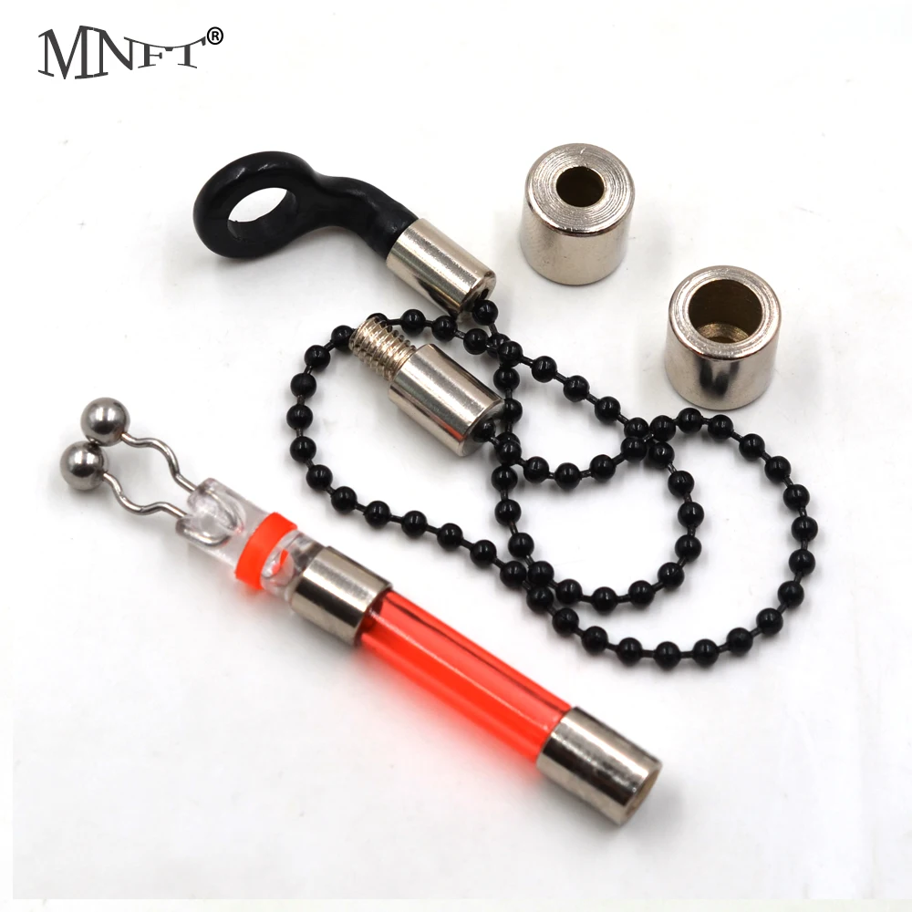 MNFT 1Set Alert Bite Sensor Tools Carp Fishing Bite Alarm Hanger Swinger Use with Luminous Stick Fishing Rod Bite Indicator