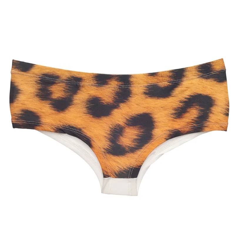 DeanFire Kawaii 3D Mutandine Intimo Donna Twerk It Leopardo Divertente Stampa Bella Push Up Slip Lingerie Perizoma per Donna