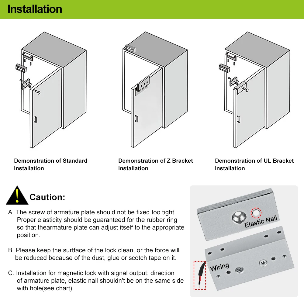 OBOHands DC12V Electric Magnetic Door Lock Mini 60kg/132lbs Metal Electromagnetic Lock for Cabinet Drawer Single Door Waterproof