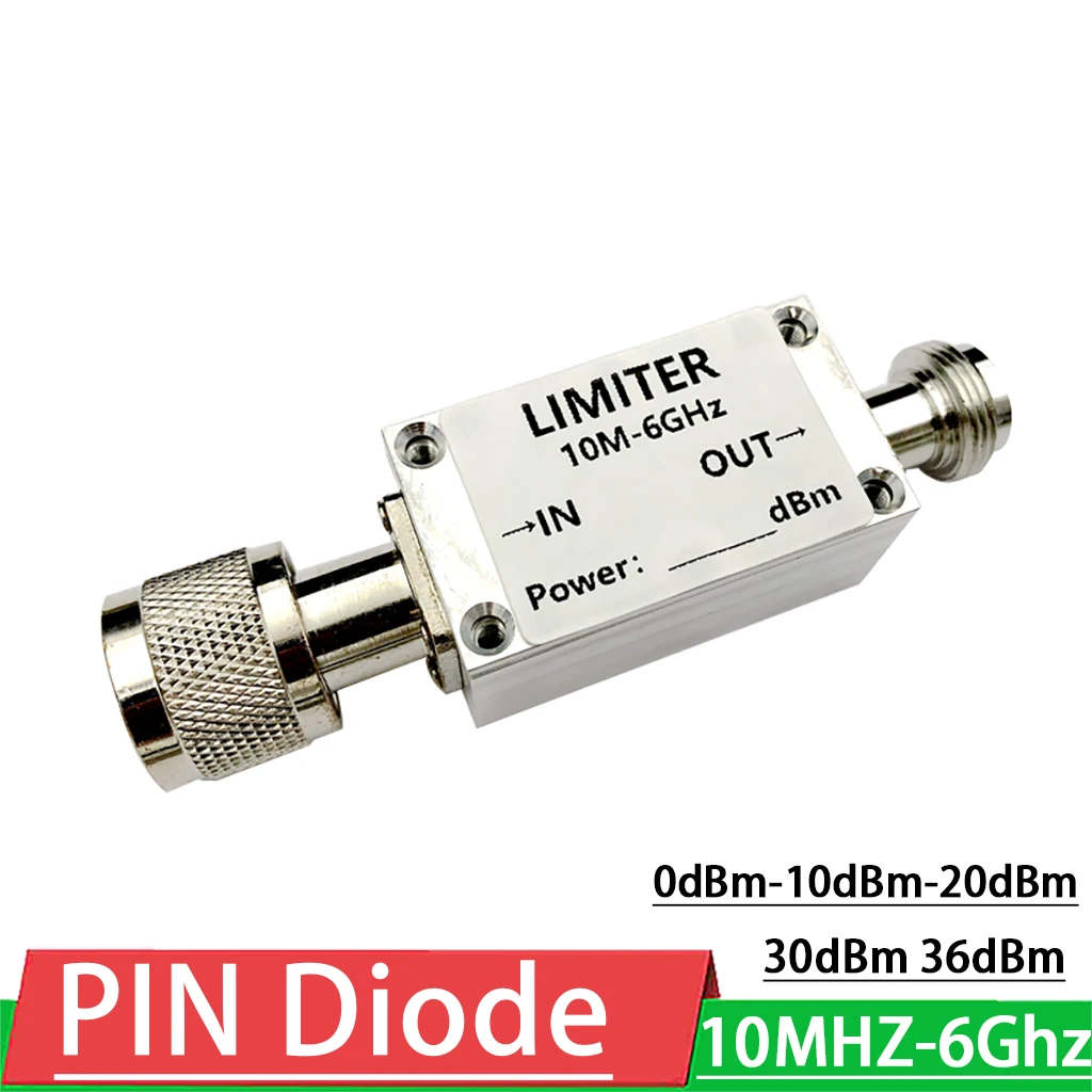 10Mhz-6Ghz Limiter N-Type Pin Diode Rf Pin Limiter 0dBm 10dBm 20dBm 30dBm 36dBm Voor ham Radio Versterker Sdr Korte Golf Ontvanger