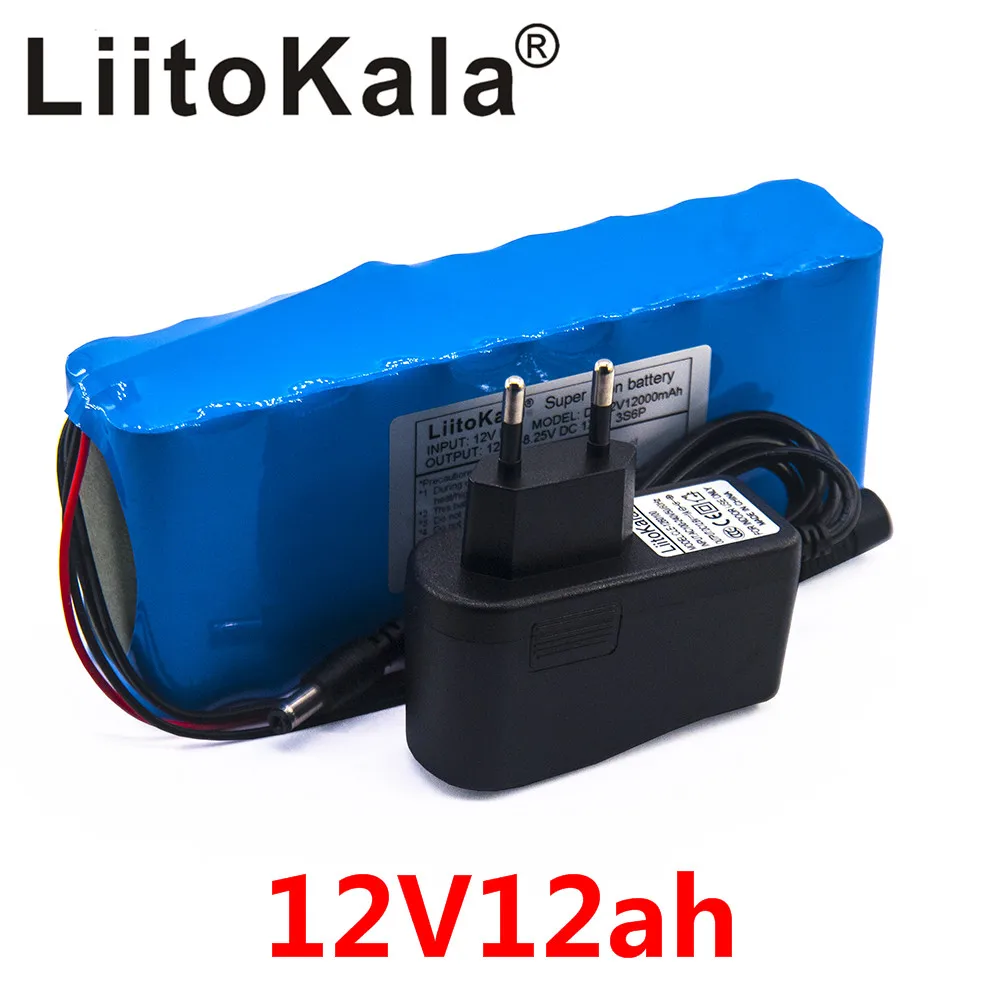 Liitokala 12v 12ah battery pack camera camera battery lithium ion charger recargable El, BMS bicicleta El ctrica de and charger