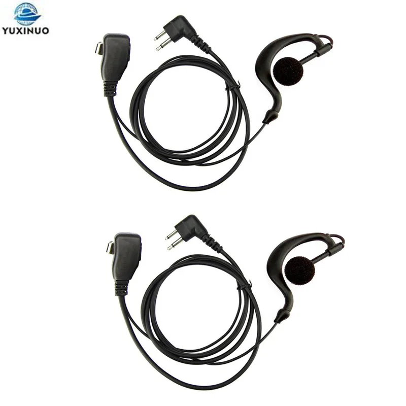 2Pcs 2-Pin PTT Mic Microphone Earpiece Headset for Motorola GP88S GP300 GP68 GP88 GP3188 CP88 CP040 CP100 XTN XV AX Series Radio