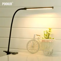 Flexible LED Table Lamp Clip Office Desk Lamp With Clamp Study Lamp For Bedroom Living Room Led Light 2-Level  Brightness&Color