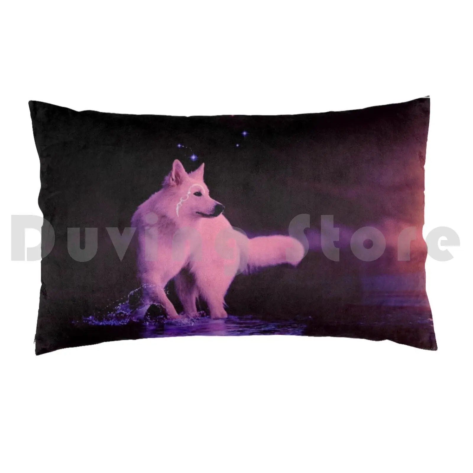 Pink Shepherd Pillow Case DIY 50*70 Pink Dog Perro Wolf Sheperd Water Sign Fireflies Fantasy Fairytale