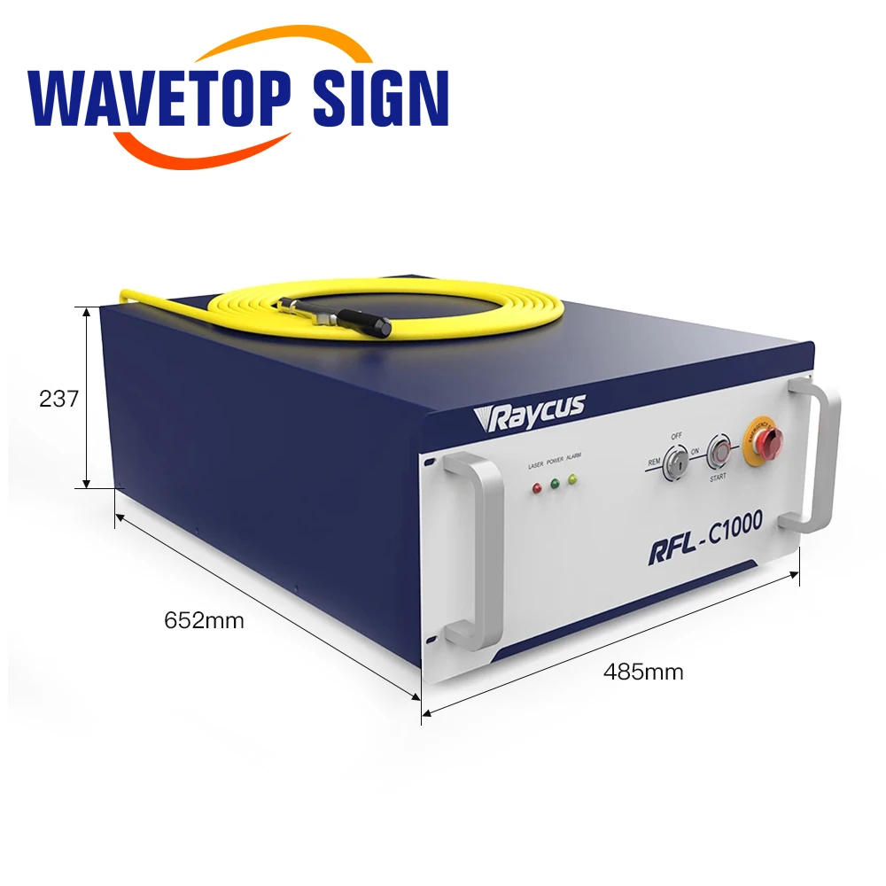 WaveTopSign Raycus Original Fiber Laser Source 1000W Single Module CW Fiber Laser RFL-C1000 for Fiber Laser Cutting Machine